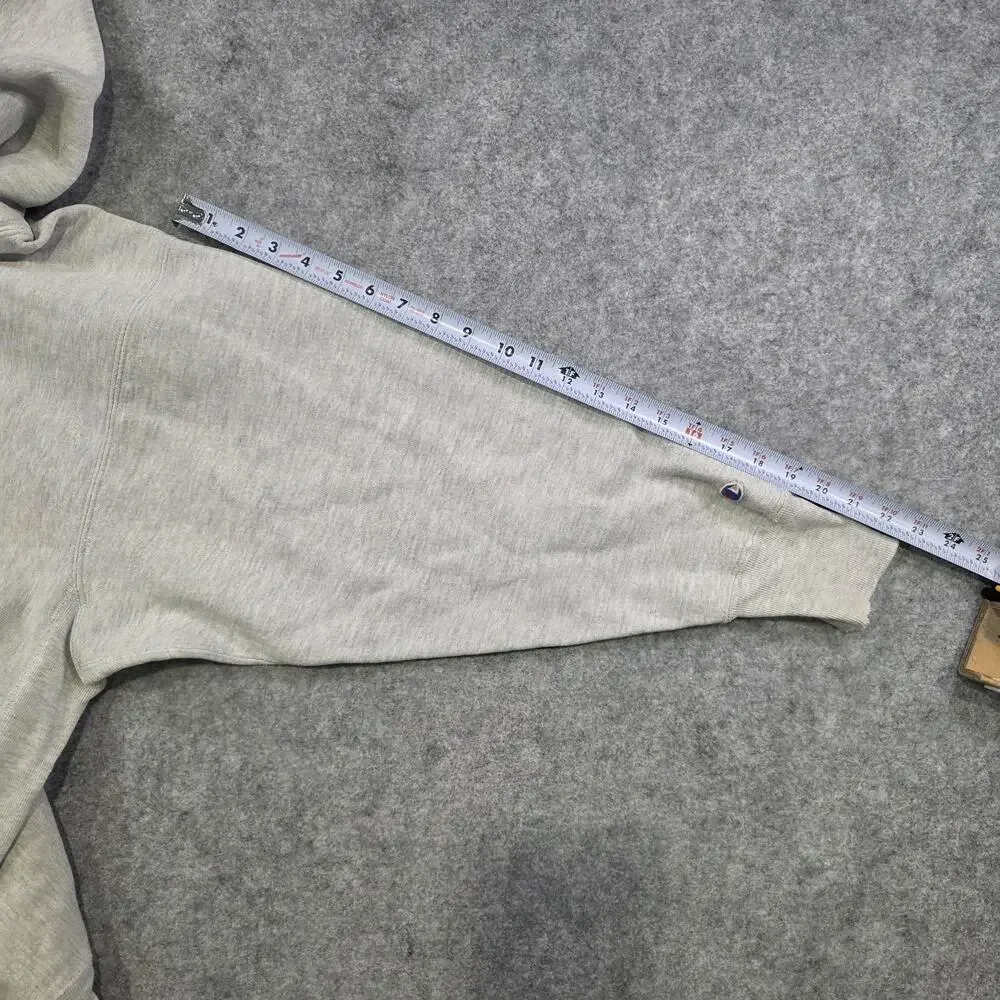 Vintage 90s Champion Reverse Weave‎ Hoodie Mens 2XL Gray Williston College USA